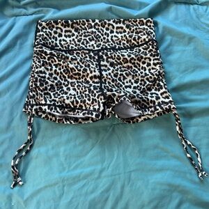 ZYIA High Waist Leopard Print Shorts